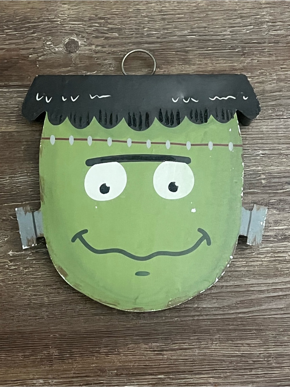Playful Green Frankenstein Wall Hanging by